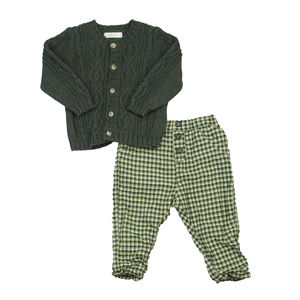 Wheat Boys Grey | White | Green Apparel Sets size: 9 Months